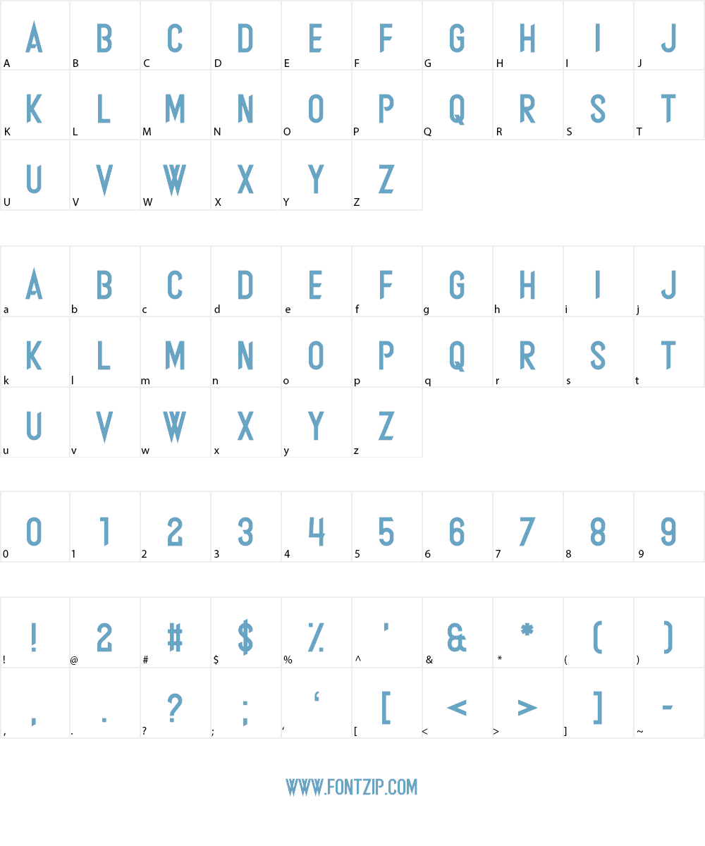 Slumber's Weight Font Character